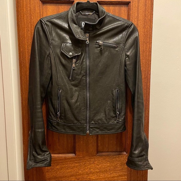 Dolce & Gabbana Motto Leather Jacket Size 38 - Picture 4 of 7
